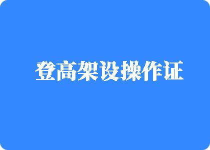 嗯啊草逼视频登高架设操作证